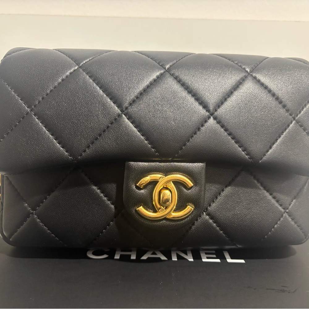 SOLD Black Quilted Leather Bag SOLD